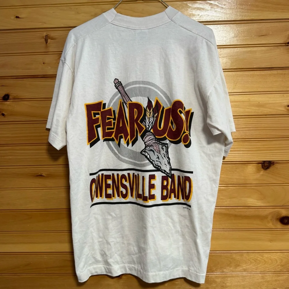 Vintage Owensville Middle School Band Free Us Single Stitch 1997 White Tee XL - Picture 1 of 7